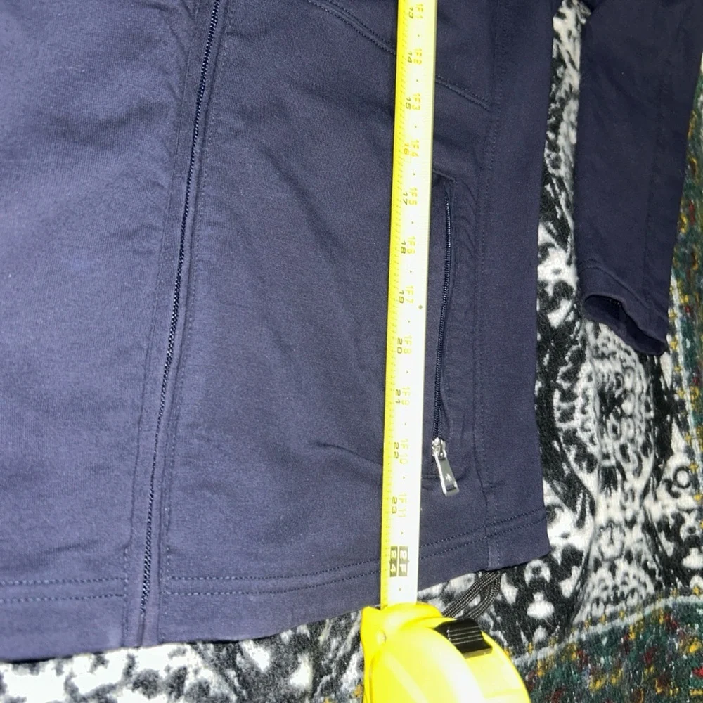 Ralph Lauren mock neck jacket in navy blue full zip pocket monogram sz large - Picture 11 of 11